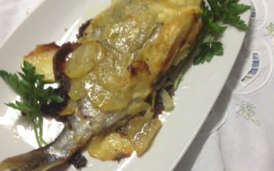 Orata al forno in crosta di patate
